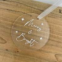 ACRYLIC CHRISTMAS ORNAMENTS