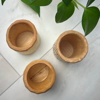 WOODEN SHRINK POT