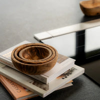 OLIVE WOOD NESTING BOWLS