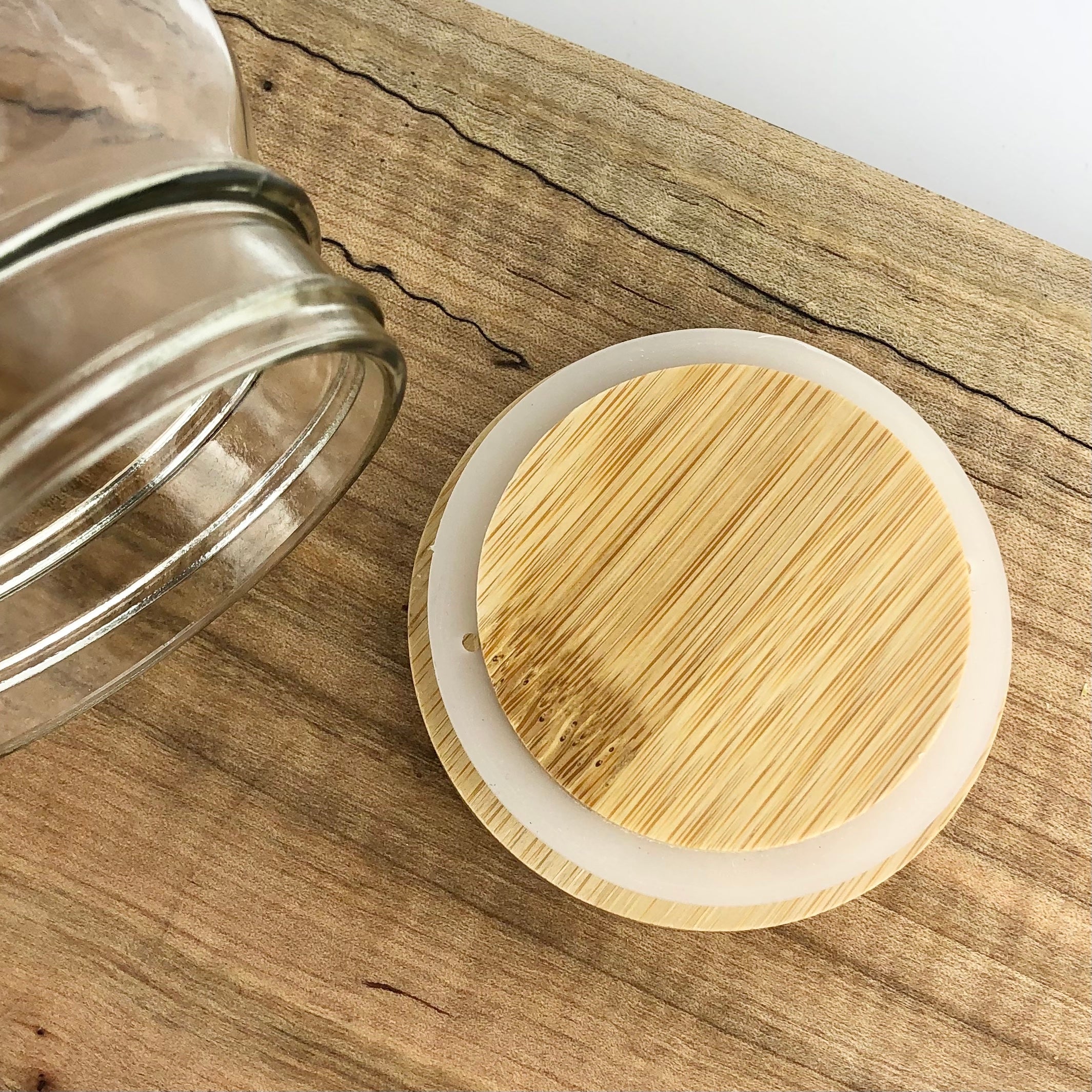 Bamboo Mason Jar Lids Regular Mouth Storage Canning Jar Lids, CNVOILA 8  Pack Lids for Regular Mouth Mason Jar