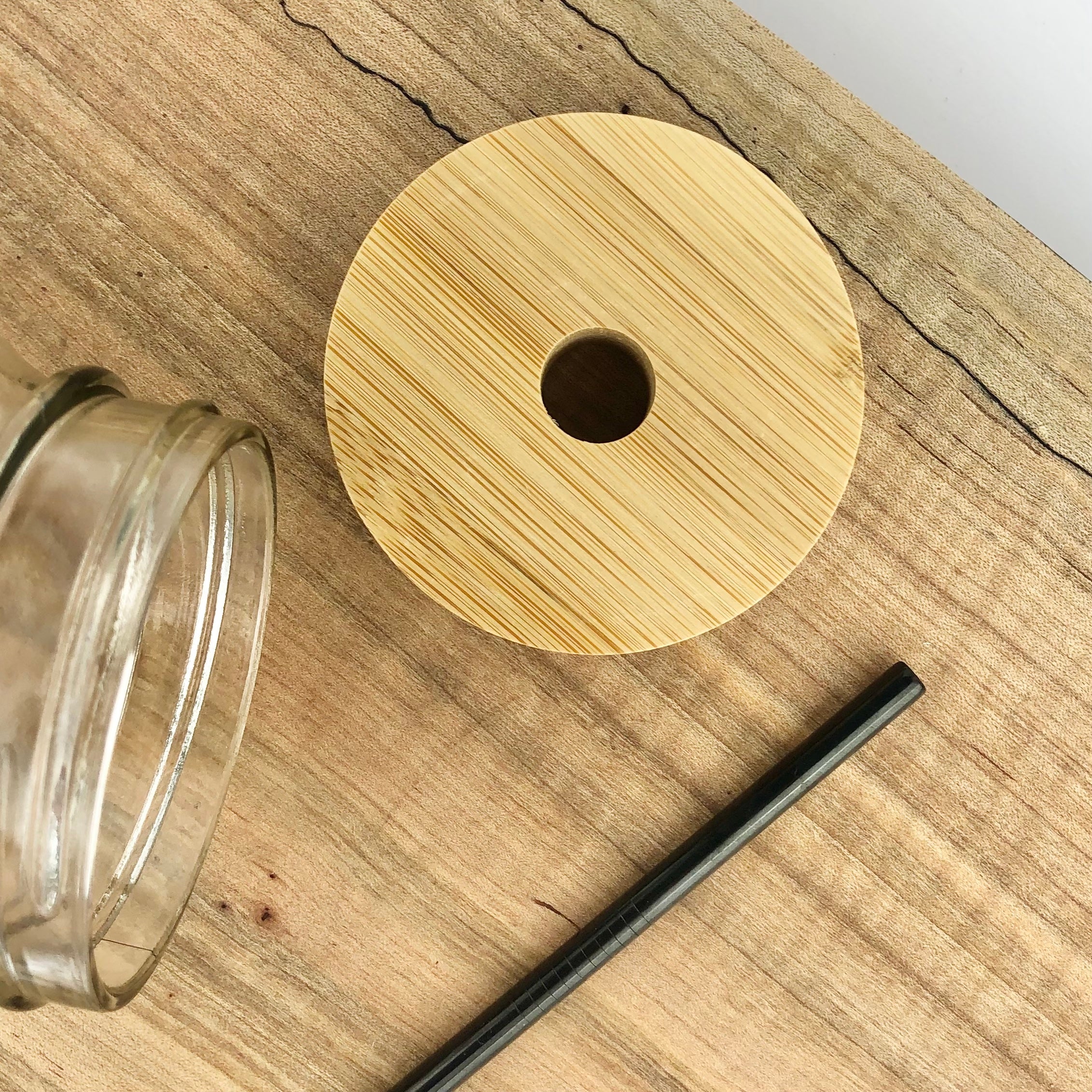 Bamboo Mason Jar Lid - Mason Jar Lids - ZWS Essentials