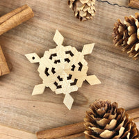 WOODEN SNOWFLAKE ORNAMENT