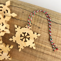 WOODEN SNOWFLAKE ORNAMENT