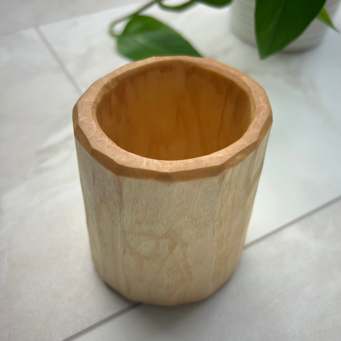 WOODEN SHRINK POT