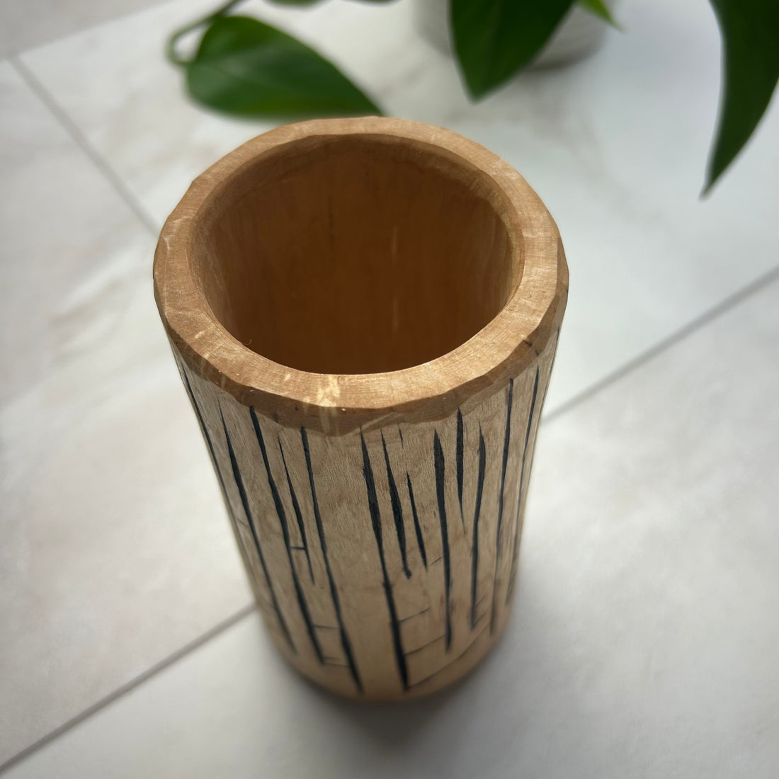 WOODEN SHRINK POT
