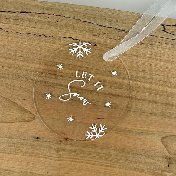 ACRYLIC CHRISTMAS ORNAMENTS