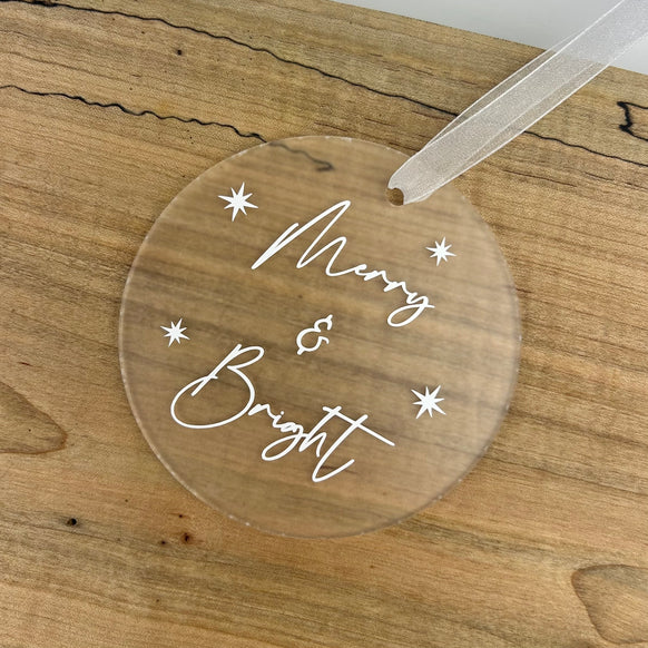 ACRYLIC CHRISTMAS ORNAMENTS