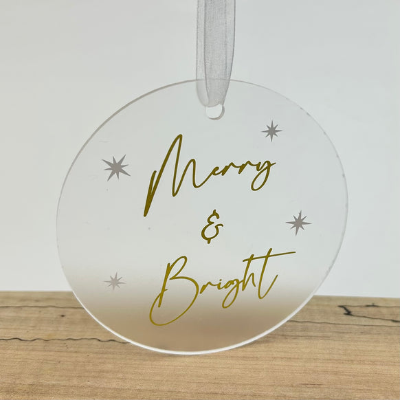 ACRYLIC CHRISTMAS ORNAMENTS