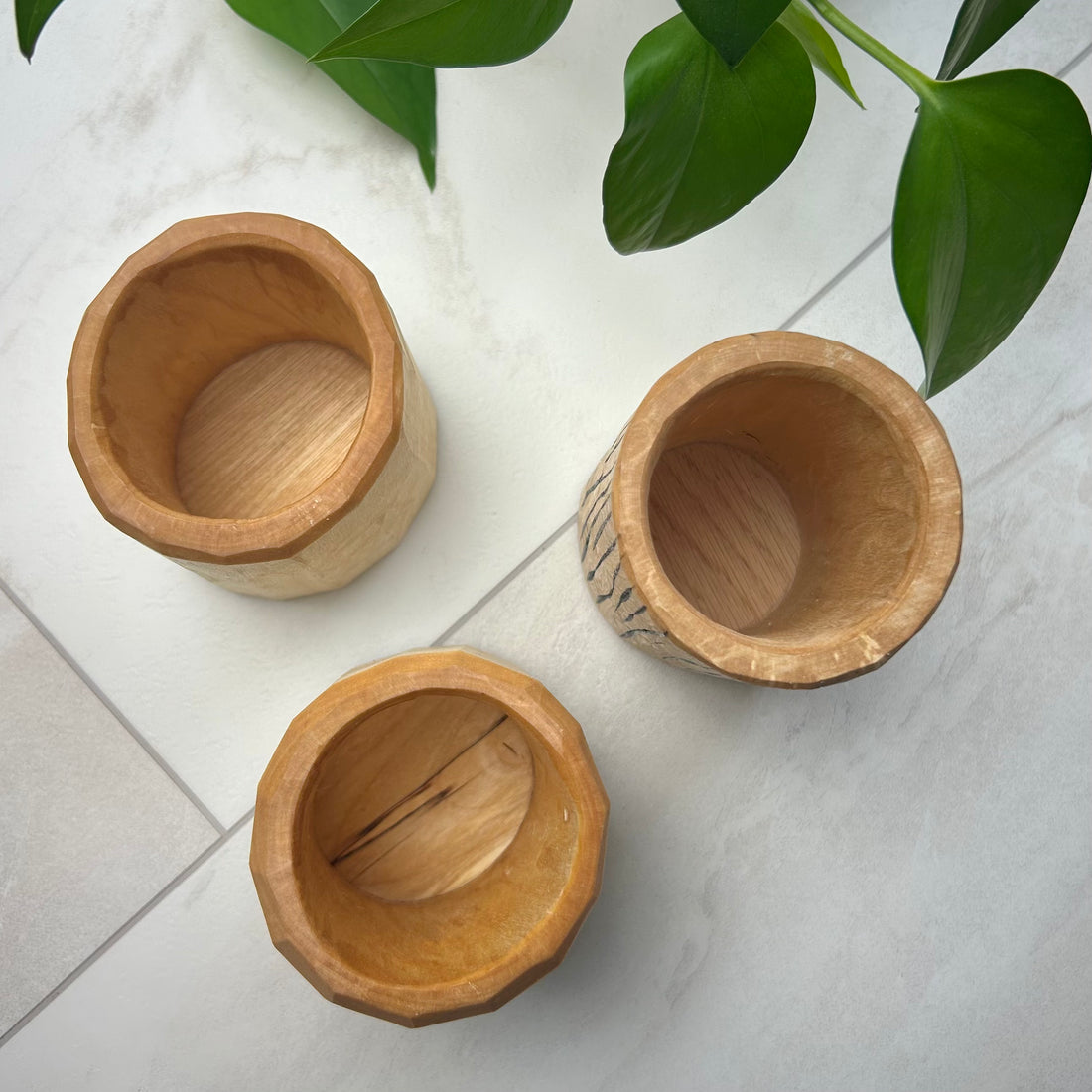 WOODEN SHRINK POT