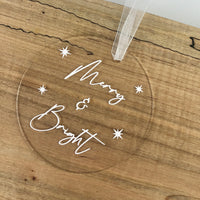 ACRYLIC CHRISTMAS ORNAMENTS