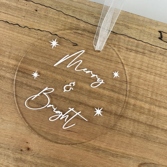 ACRYLIC CHRISTMAS ORNAMENTS