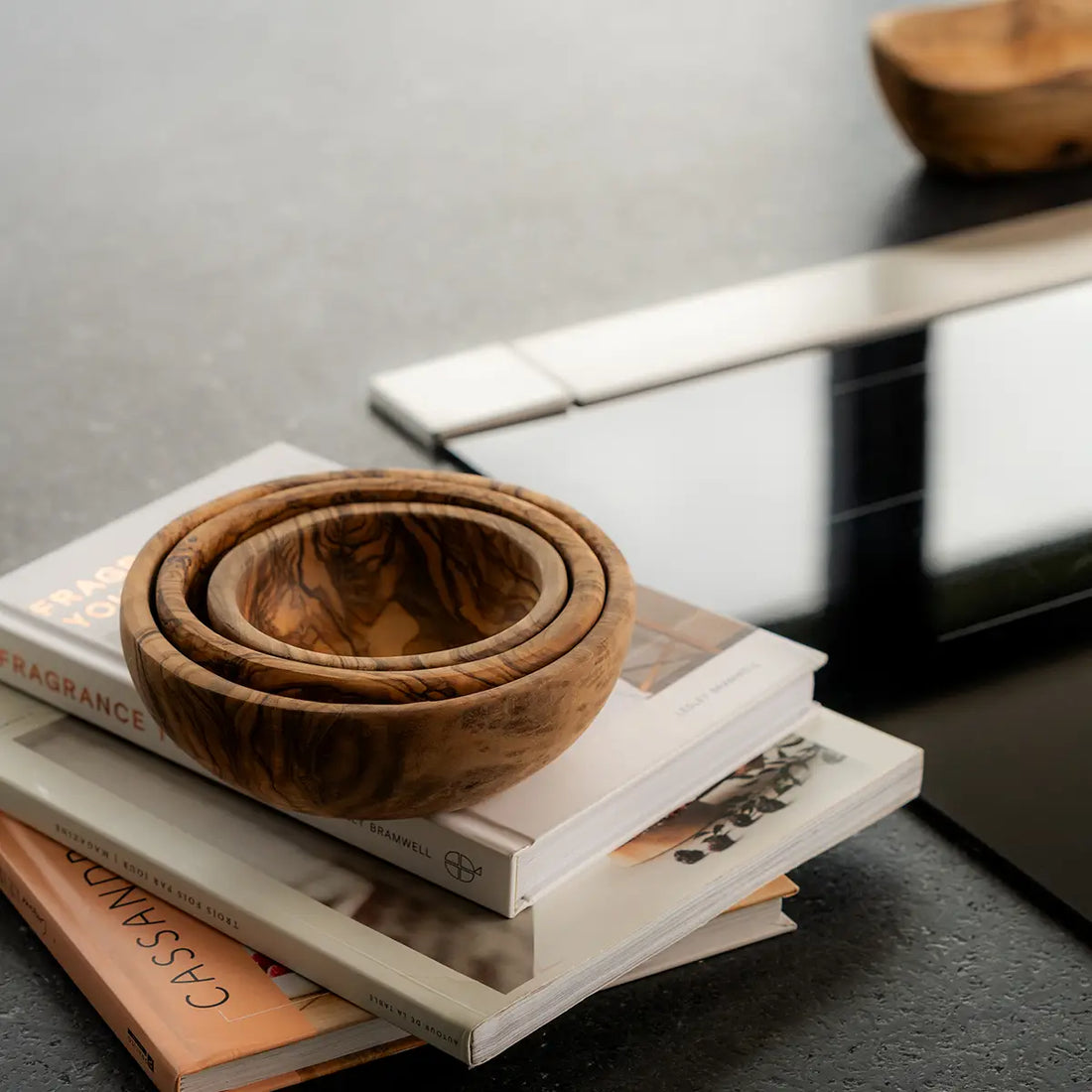 OLIVE WOOD NESTING BOWLS