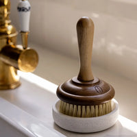 MARBLE SOAP AND BRUSH HOLDER